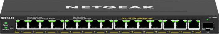Netgear GS316EP Switch unmanaged 16xGE PoE+