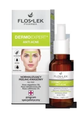 FLOSLEK Pharma Dermo Expert Anti Acne Night normalizuojantis rūgštinis pilingas 30ml kaina