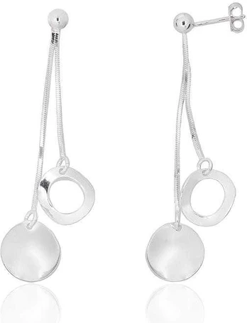 Sidabriniai auskarai –pusetai - 4 g. - 52 mm.