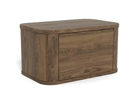 Atmore bedside table, Top melamine smoked oak, 46x30x25 cm