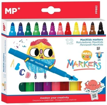 Flomasteriai MAXI KIDS, MP, 12 sp.