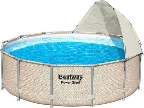 Bestway apvalaus baseino apsauga nuo saulės - pilka
