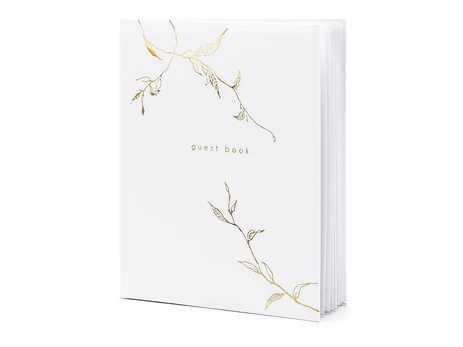 Guest Book, 20x24.5cm, baltas, 22 pages