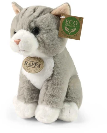 Rappa Plush pilka cat 23 cm ECO-FRIENDLY SOFT