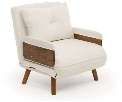 Atelier Del Sofa Fotelis Cosmo Single - Teddy Fabric-Baltas