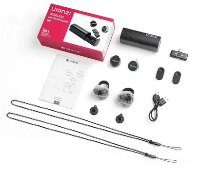 null Mikrofono sistema - ULANZI A30 Tiny Mic USB-C, 50m nuotolis, triukšmo mažinimas
