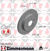 Stabdžių diskas ZIMMERMANN 590.2829.52 kaina