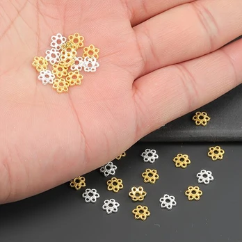 Kutas metalinės kepurėlės, Silvery 100pcs+Golden 100pcs