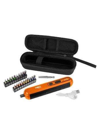 Neo Tools Wkrętak akumulatorowy 4V, Li-Ion, USB-C