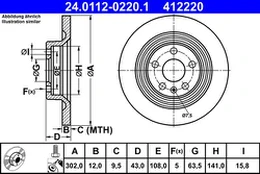 ATE 24.0112-0220.1 Brake Disc