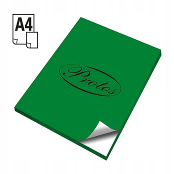 Protos A4 lipnus popierius, 80g, 10 lapų, ryšulys, žalias