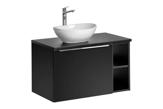 Vonios baldų komplektas Santa Fe Black, 80 cm