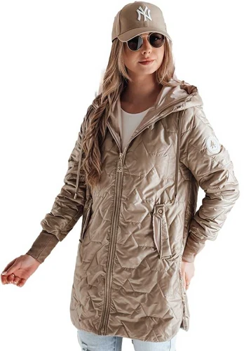 Ruda moteriška dygsniuota striukė Livi