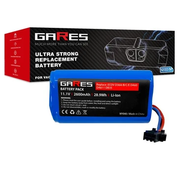 Gares akumuliatorius, skirtas Ecovacs Deebot D36A D36B D36B D36C D36E DA60 DA611 DB35, 11,1 V 2,6Ah