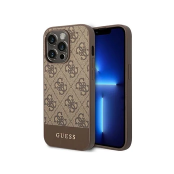 Dėklas Guess GUHCP14LG4GLBR iPhone 14 Pro Rudas