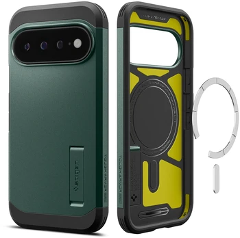 Dėklas Spigen Tough Armor MagSafe, abyss žalias – Google Pixel 11 Pro XL