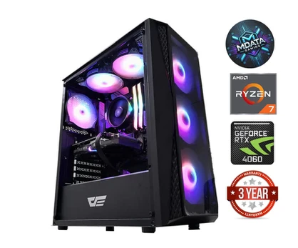 Kompiuteris Ryzen 7 8700F 64GB 2TB SSD 1TB HDD RTX 5060 Windows 11 DK352