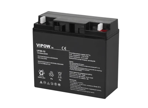 Švino akumuliatorius VIPOW 12V 20Ah