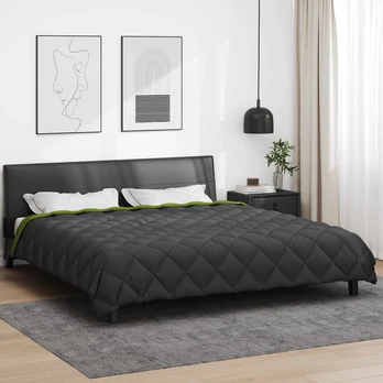 Žiemos antklodė Žalia ir antracito 240 x 260 cm Mikropluoštas