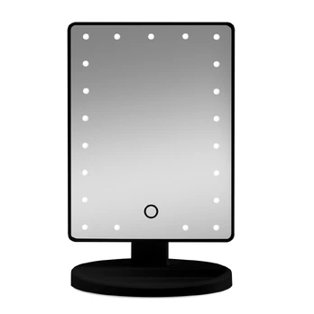 Gillian Jones - Makeup Mirror w. Heart LED Light &amp; Touch Function Black