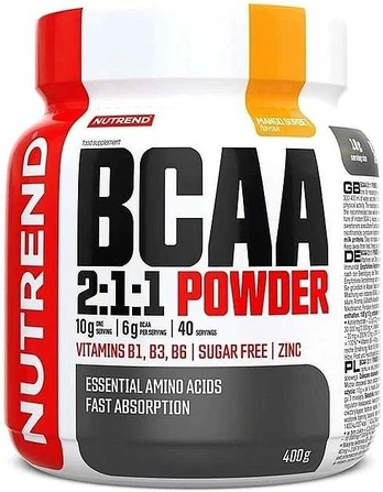 Nutrend Nutrend BCAA 2:1:1 Powder 400g. (Oranžinis skonis)