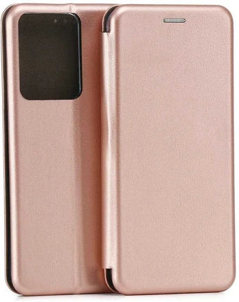 Dėklas Beline Book Magnetic do Realme 14T rožinė-auksinė
