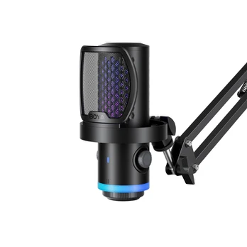 BOYA CastMic G40B Wired Gaming Microphone with Arm, USB-C - Juodas