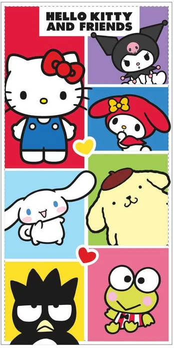 Sanrio Hello Kitty and Friends microfibre beach towel