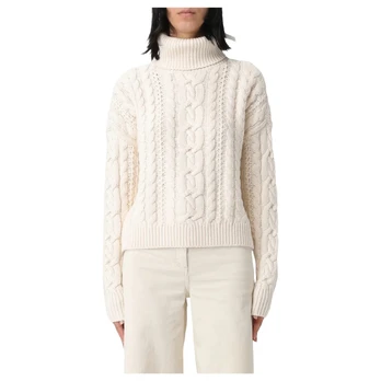 Megztinis moterims, Balta, Furqan long sleeve pullover