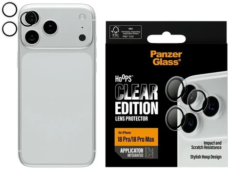 Panzer Glass Ceramic Lens Protector PanzerGlass Hoops iPhone 18 Pro / 18 Pro Max transparent