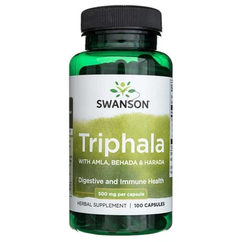 Swanson Triphala su amla, Behada ir Harada 500 mg - 100 kapsulių