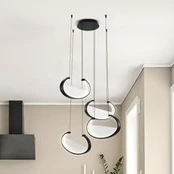 LED pakabinama lempa "Adele", Ø 75 cm, juoda, metalas, 4 lemputės.