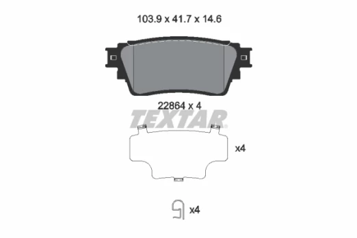 TEXTAR 2286401 Brake pad set