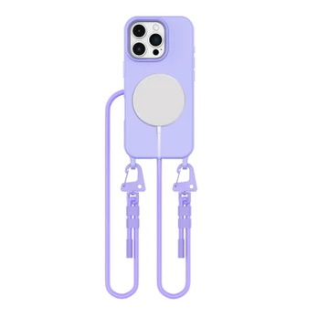 Tech-Protect MagNecklace MagSafe Case with Lanyard for iPhone 16 Pro Max - Violetinė