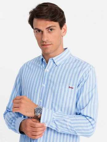 Blue Shirt for men modone, light mėlynas