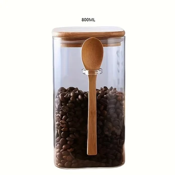 stiklinis indas, šaukštas, 800 ml