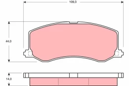 Stabdžių trinkelių rinkinys, diskinis stabdys TRW GDB3237 kaina