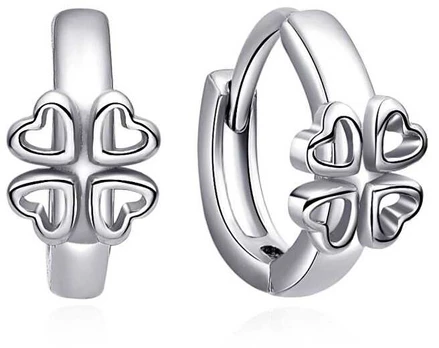 Moiss Sidabrinis children´s rings Four-leaf clover E0000144