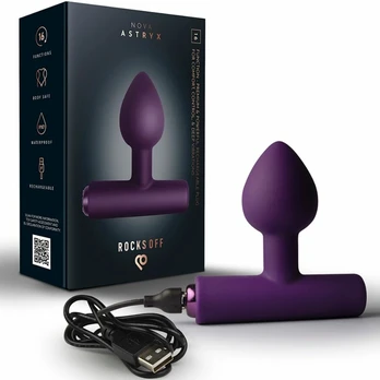 ROCKS-OFF Nova Astryx Rechargeable 16-Function Intimate Plug Purple