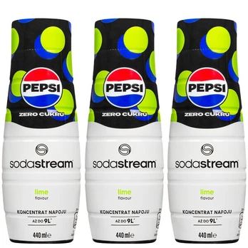 3x "SodaStream Pepsi MAX Lime" sirupas 440 ml