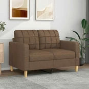 Dvivietė sofa, rudos spalvos, 120cm, audinys kaina