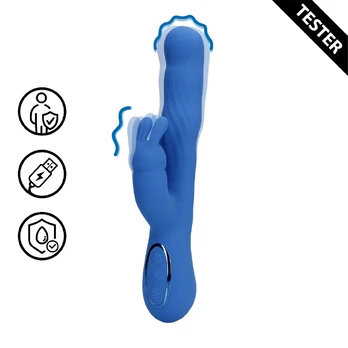 Loveline Wiggle Rabbit Jetset Blue Intimate Massager Tester