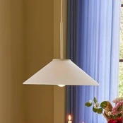 HÜBSCH Solid pakabinamas šviestuvas, baltas, smėlis, stiklas, geležis, E27