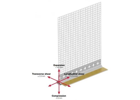 PVC deformacinis profilis Ejot Giga Flex, su tinkleliu, pilkiems rėmams