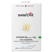 Vitaminas D3 4000IU+K2 SWISSOVIT, 30 kapsulių kaina