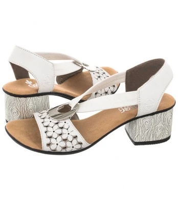 Rieker Białe 64677-80 White (RI12-a) bateliai