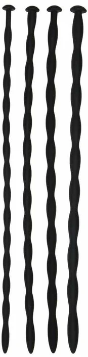 Ouch! Silicone Dilator Set Flexible Medical-Grade 5 Sizes Juodas