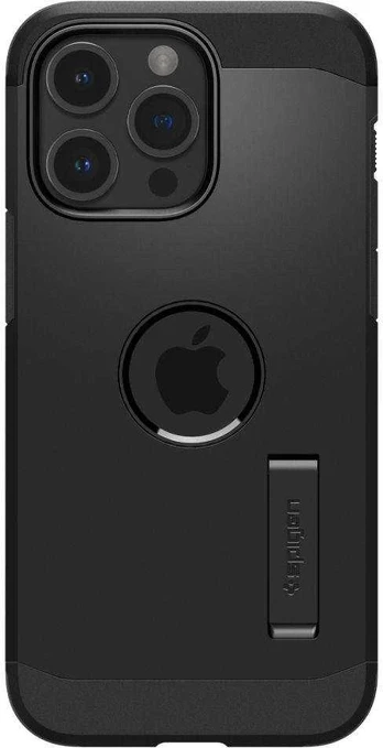 Juodas dėklas Apple iPhone 15 Pro Max telefonui "Spigen Tough Armor MAG Magsafe"