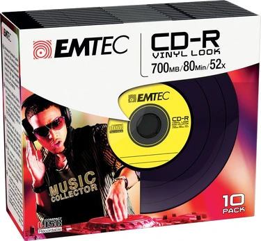 Emtec CD-R 700 MB 52x 10 vnt (ECOC801052SLVY)