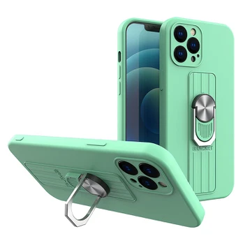 Hurtel Ring silikoninis dėklas skirtas iPhone 11 Pro Max, mėtų